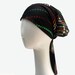 Black Fashion Head Scarf Light Italian Cotton Hair Tie