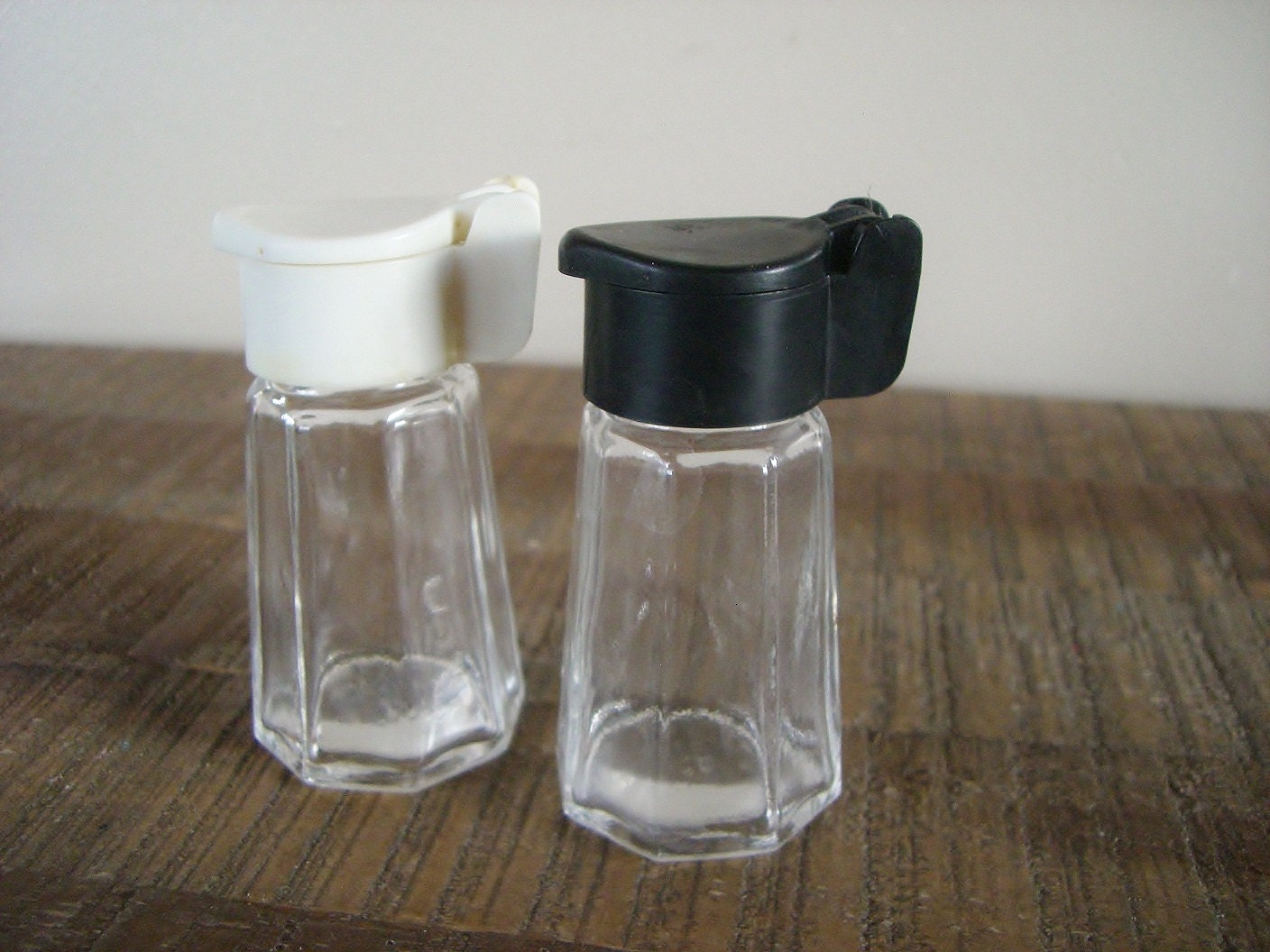 Vintage Pair of Flip Top Salt Pepper Shakers