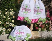 Personalized Embroidered Burp Cloths and Diaper Cover Baby Gift Set