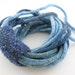 Scarf necklace loop scarf infinity scarf neck wrap knit necklace skinny scarf fall autumn fashion blue blend tagt team