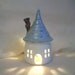Fairy House/ Night Light - with a Blue/Aqua Roof