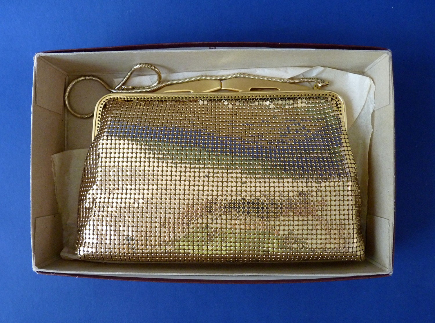 Vintage Glomesh Handbag Purse With Original Box