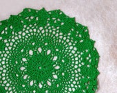 Irish Spring Crochet Lace Table Doily, Fresh Home Decor, Fiber Art, Handmade