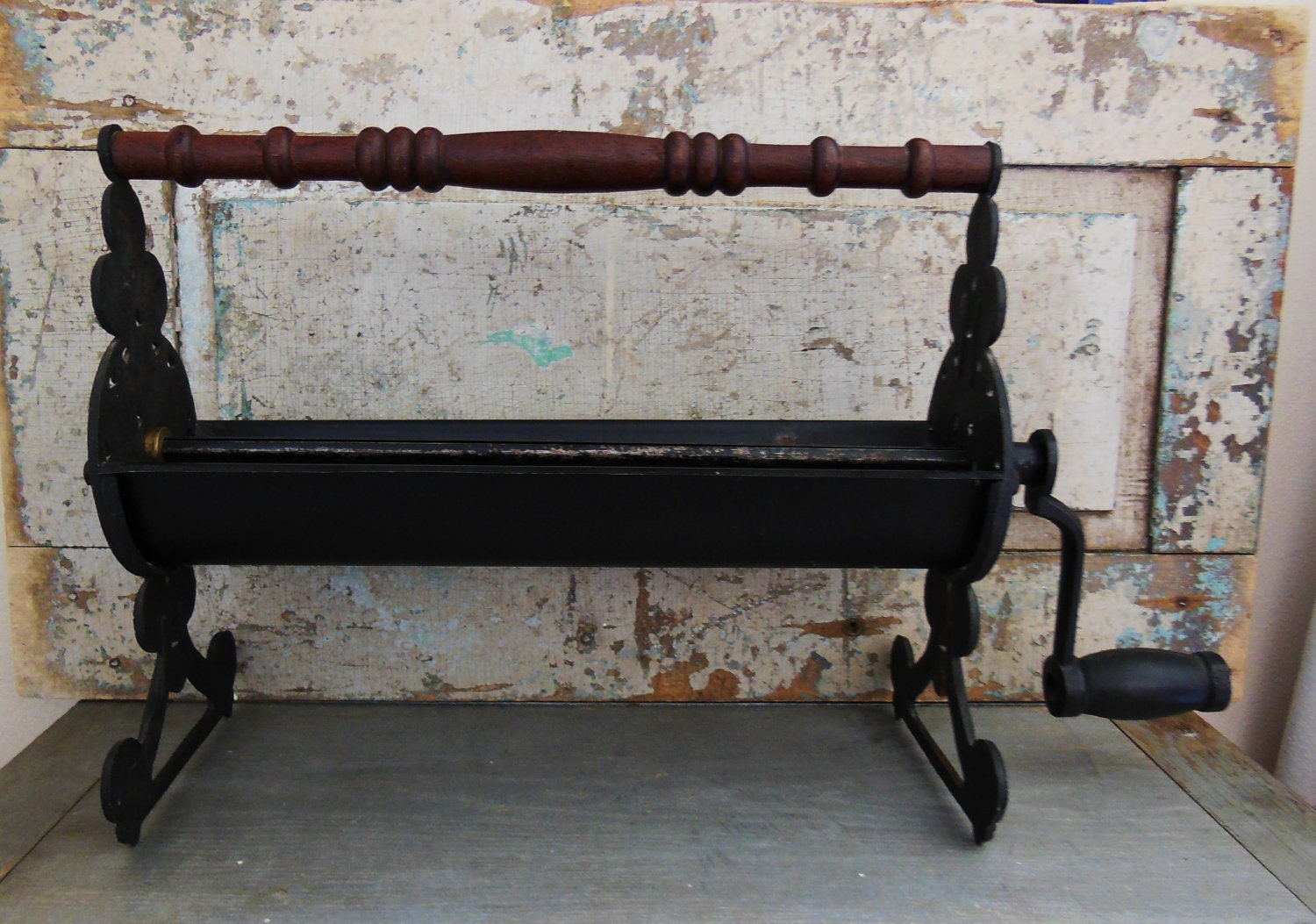 vintage-cast-iron-paper-log-roller-by-turquoiserollerset-on-etsy