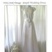RESERVED for Jennifer Beautiful & Simple Wedding Dress -Versatile - SIZE 8 Beaded at Hem and Neckline w Bridal Sash and Bridal Floral Clip.