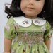 Christmas Hand Smocked dress for American girl doll