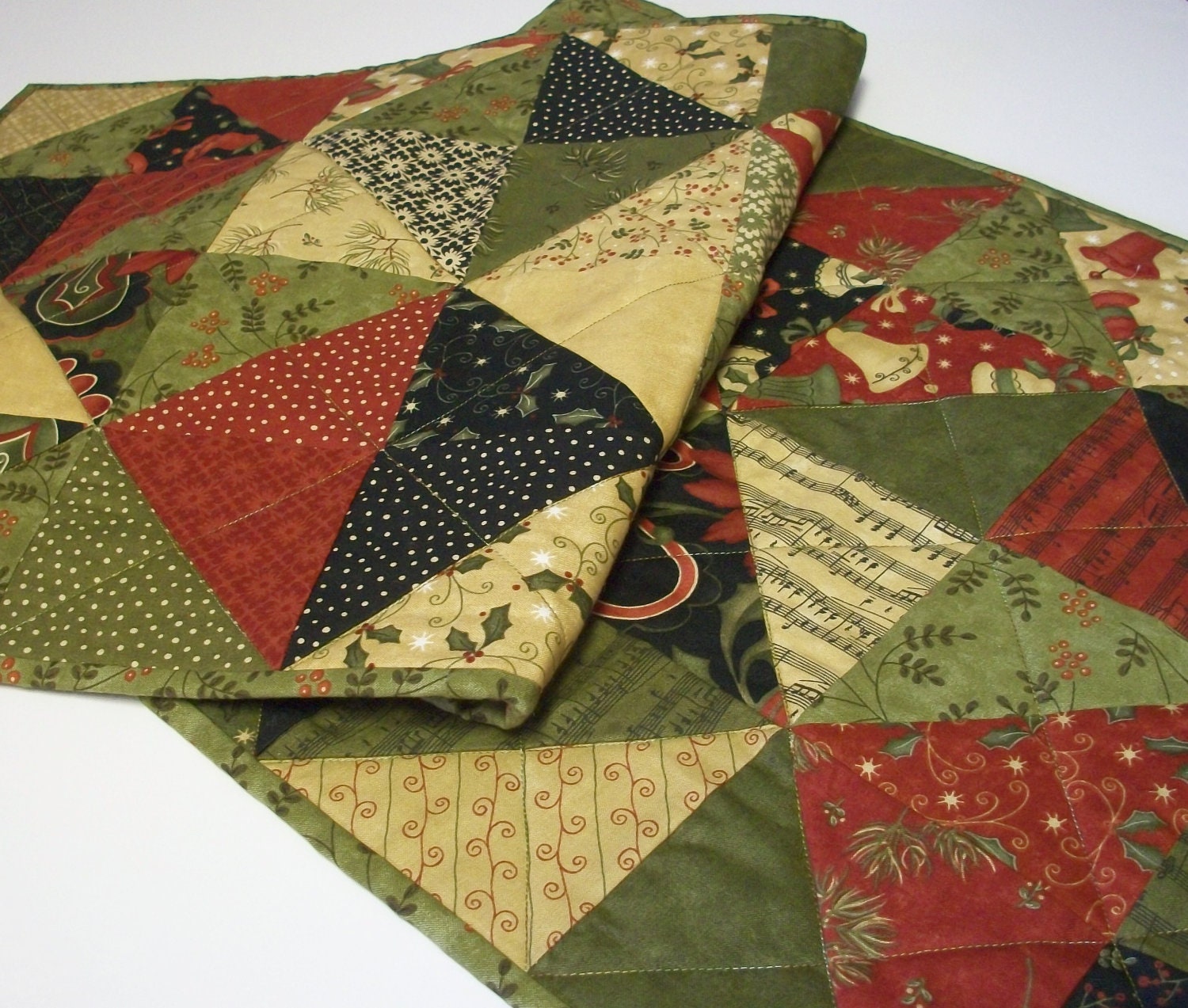 Christmas Table Runner Merry Medley Adoring Holiday Handmade