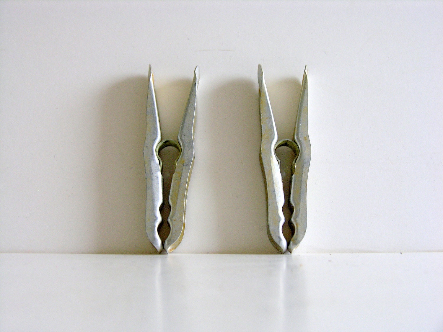 RESERVED Vintage Aluminum Clothespins Clothes Pin Laundry Room