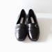 Vintage 80s Black FRINGE Loafers - Carriage Court Leather - Women 6.5M NOS Dead Stock