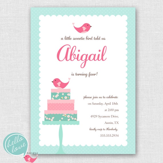 little sweetie bird printable birthday invitation Il_570xn