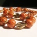 Pumpkin Stone Necklace, Brown Necklace, Autumn Necklace, Beaded Jewelry, Handmade Jewelry, Gemstone Jewelry