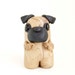 Pug Dog Figurine - Petite Fawn Pug by Bonjour Poupette