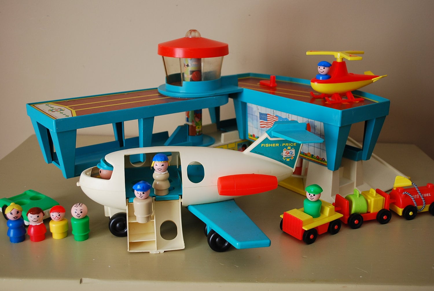 Vintage Fisher Price Little People Airport By AGlimpseFromthePast   Il Fullxfull.363517228 1fgp 