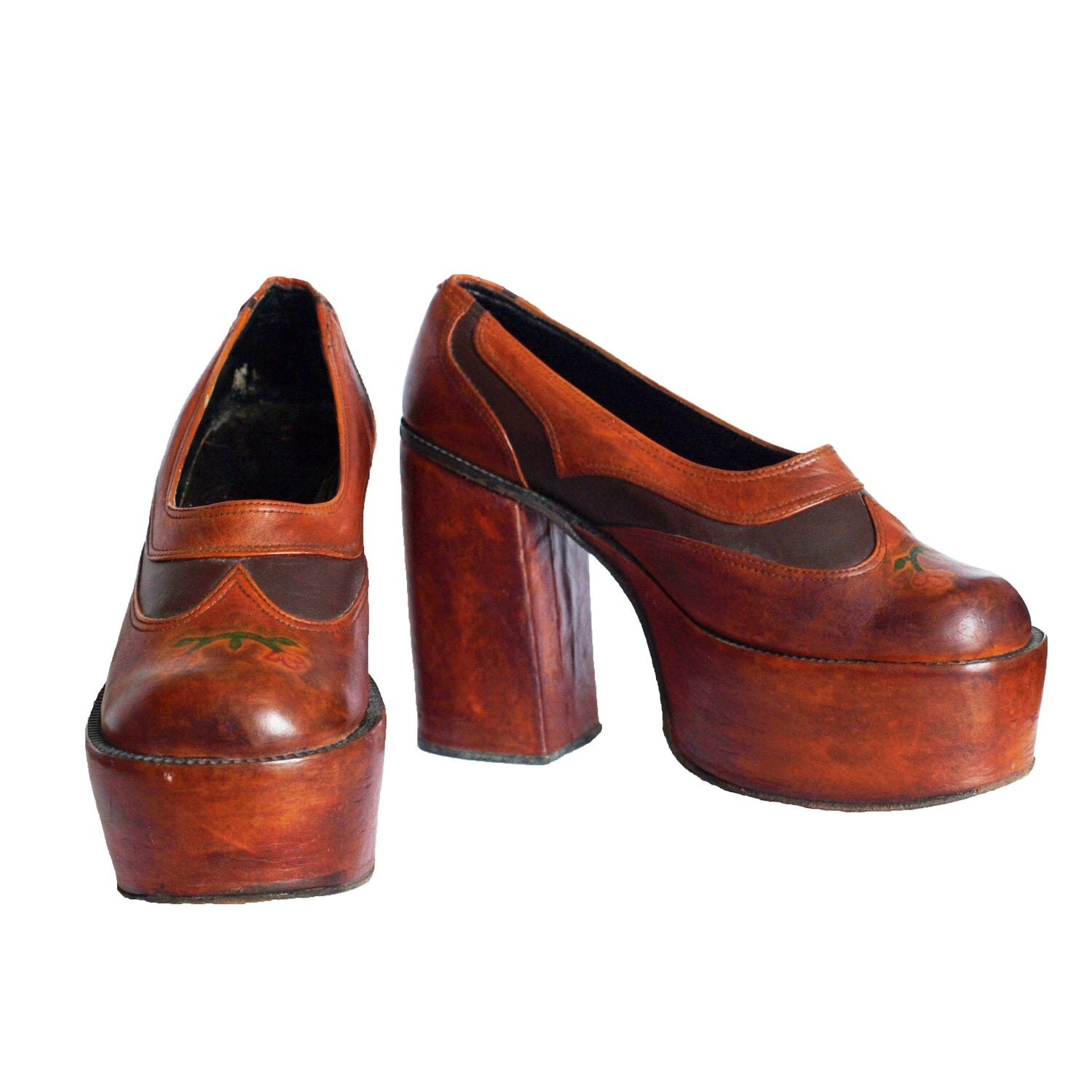70s style platform heels