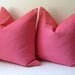 Set of Two - Pink Pillows - 20 inch - Decorative Pillow Covers - Bubble Gum Pink - cotton - ready to ship