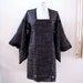Stunning Vintage 80s Black Kimono Jacket Black Woven Layering Lagenlook Tunic Jacket Size Large to X Large Plus Size Vintage
