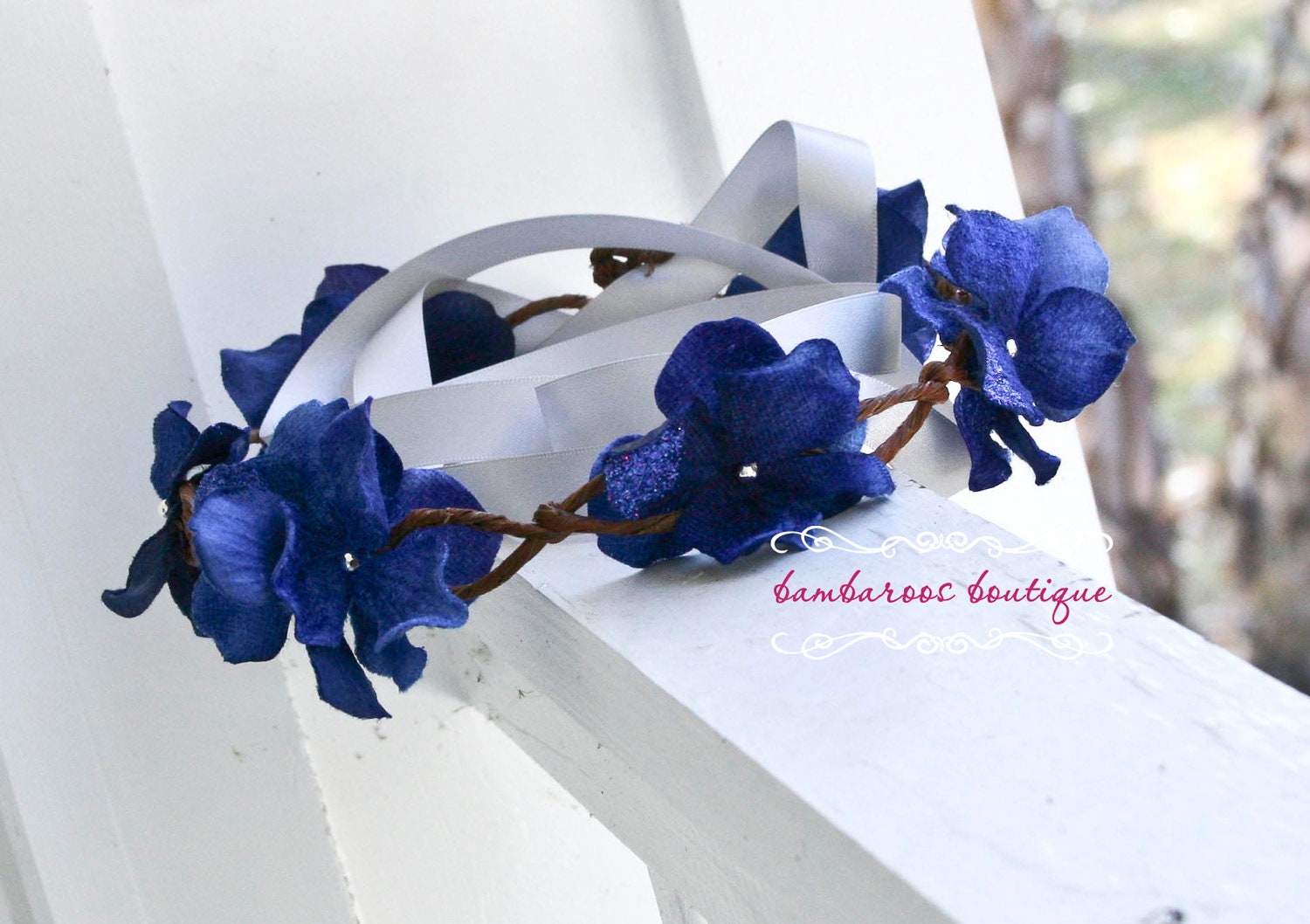 Blue Flower Hair Wreaths - wide 5