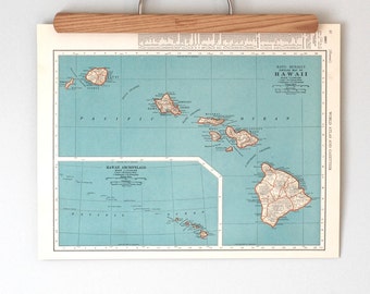 1930s Antique Maps of Hawaii and the Panama Canal