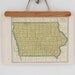 1940s Antique Map of Iowa and Kansas