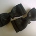 Pair of Black Shoe Clips... Black Fabric Bow