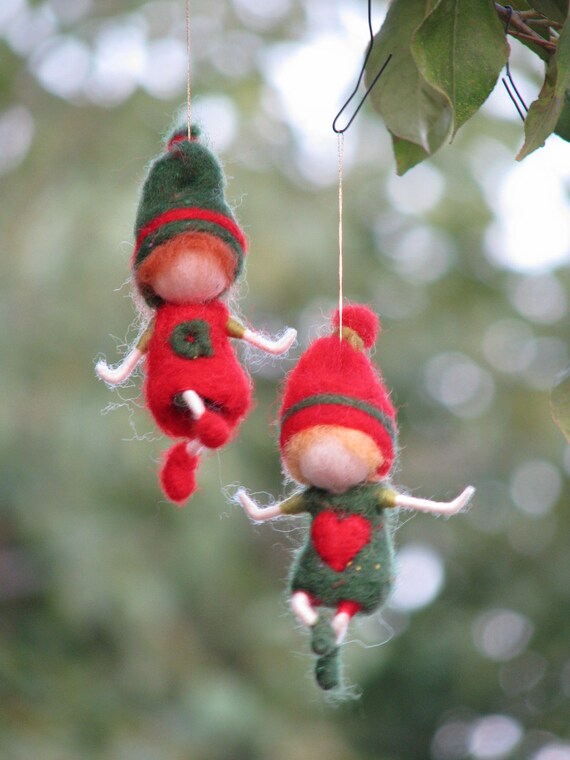 needle felted waldorf inspired christmas gnome s ornament needle felted waldorf inspired christmas gnome s ornament