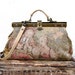 Vintage Tapestry Victorian Needlepoint Doctors Bag w/Shoulder Strap