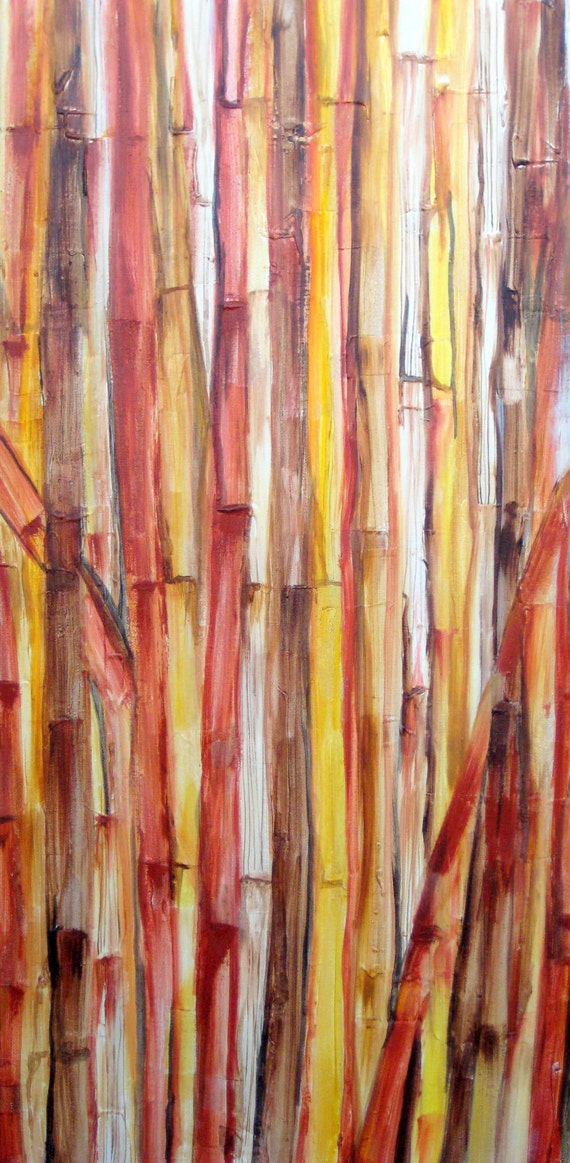 25 OFF SALE Bamboo Painting Original Abstract   Il 570xN.371801500 29eo 