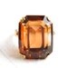Vintage AVON Gold Topaz Emerald Cut Ring - SIGNED - 1970 - Big Chunky