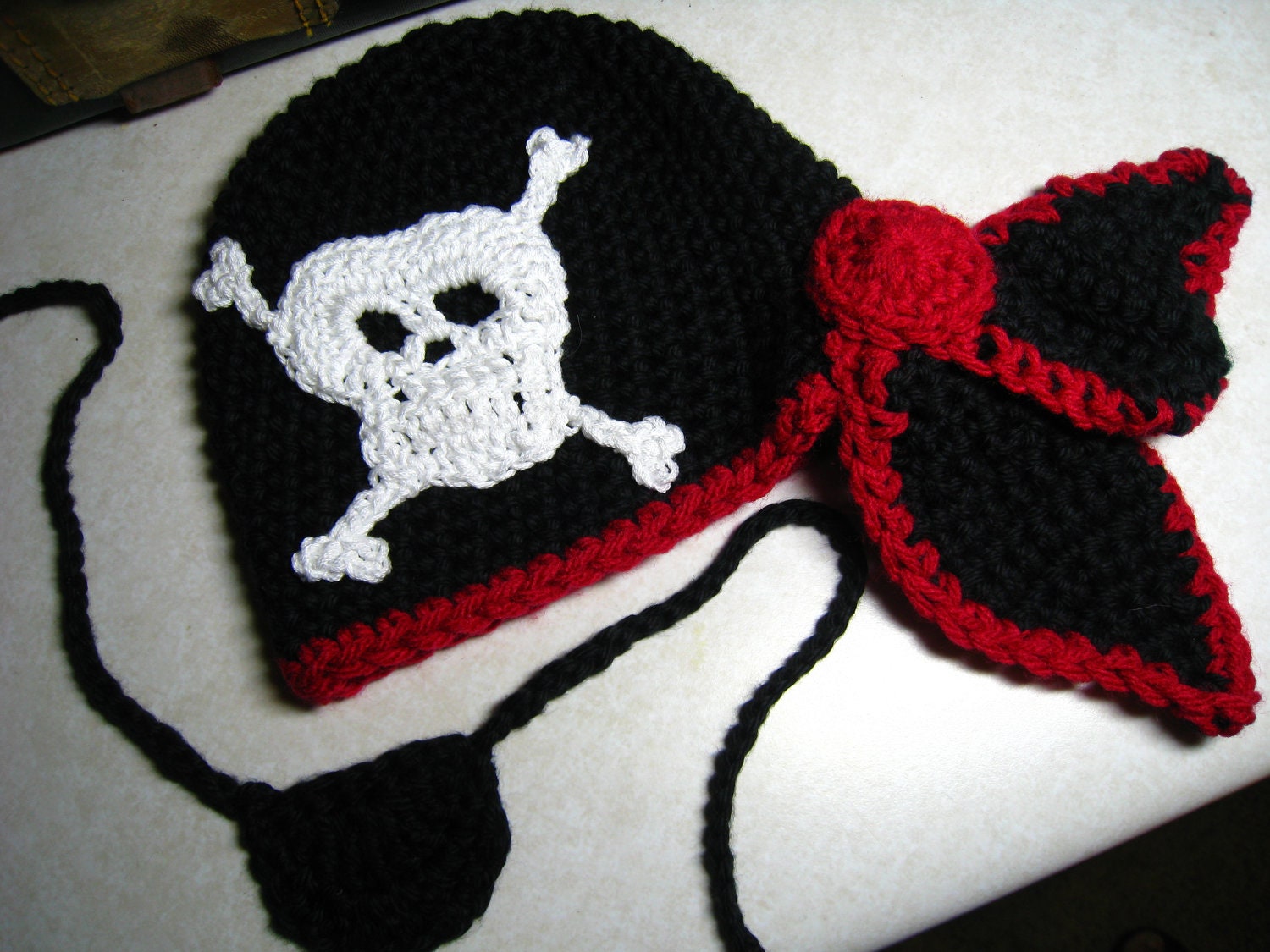 CROCHET PATTERN hat baby pirate hat hat bandana eye