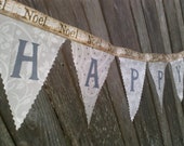 Happy Holidays Bunting holiday decoration silver grey and gold NOEL Il_170x135