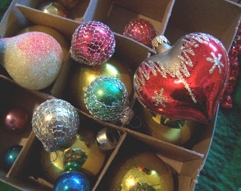 eclectic collection of holiday ornaments