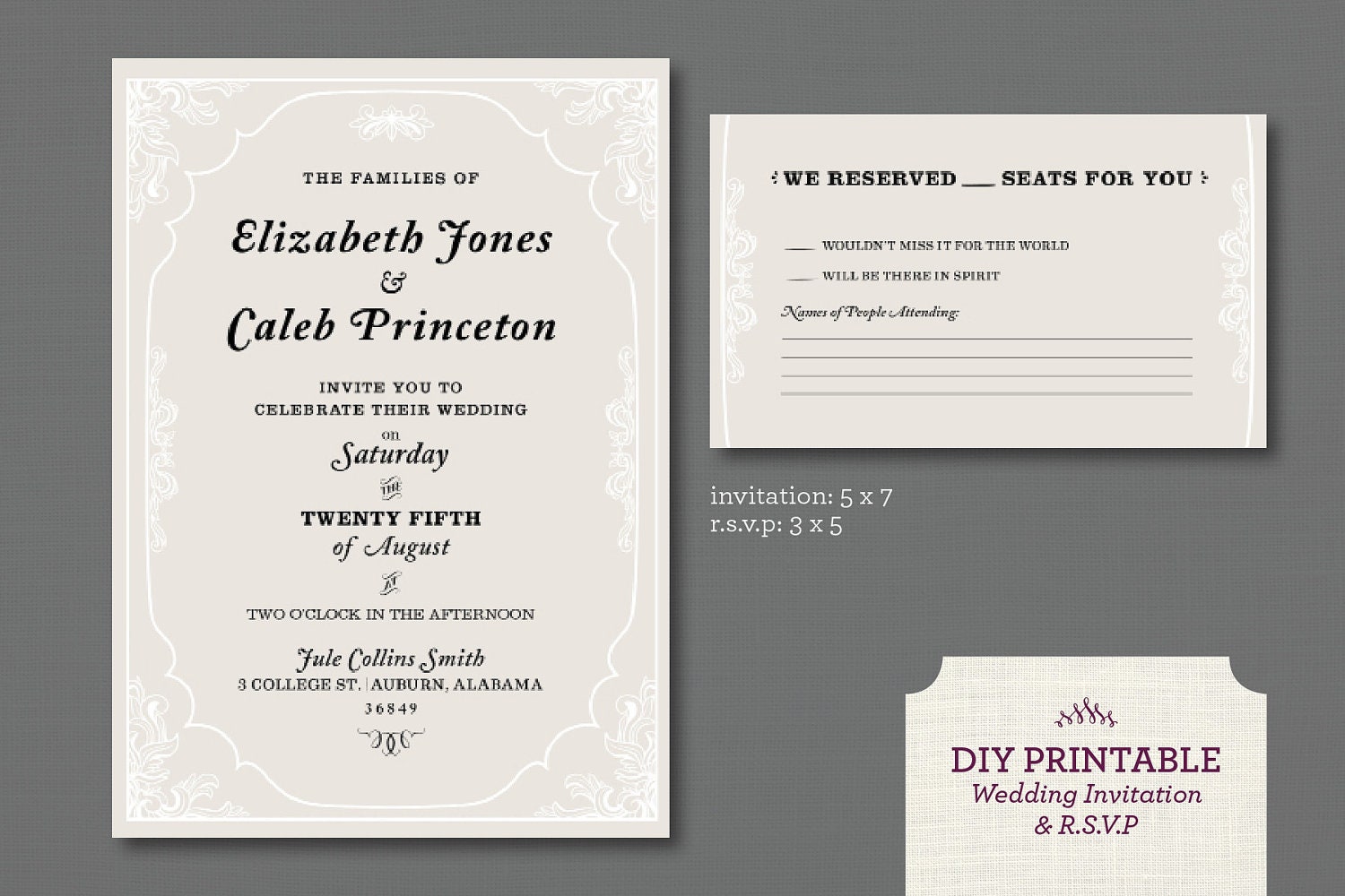 Tree Roots Wedding Invitation And Rsvp Card By Henandco On Etsy