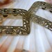 Gold Filigree Musi Metal Rectangle Shoe Clips Dress Up your Shoes