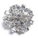 RESERVED for Sharon. Huge Rhinestone Brooch - Vintage 1950s Clear Glass Silver Tone Costume Jewelry / Crystal Dome