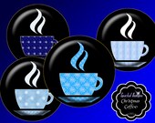 1 inch circle images Coffee Clip art Bottlecap images Instant Download Round Christmas Images digital download Coffee Il_170x135