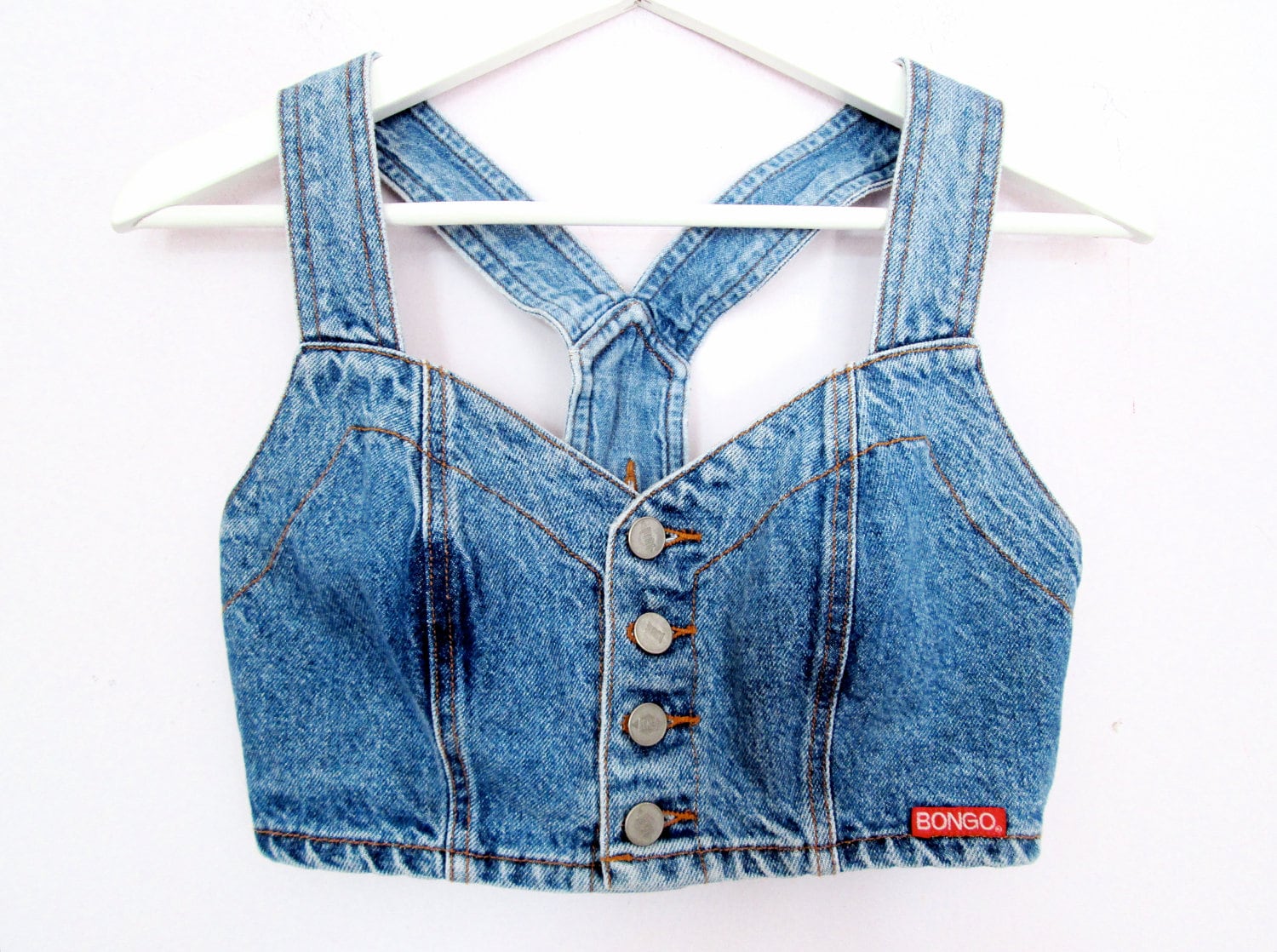 crop top denim vest