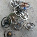 Vintage clock balance wheels -- set of 10 -- D1