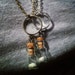 LAST ONE - Tooth Fairy Series: Baby Tooth in Tiny Glass Vial on Adjustable Ring in with Matching Chain
