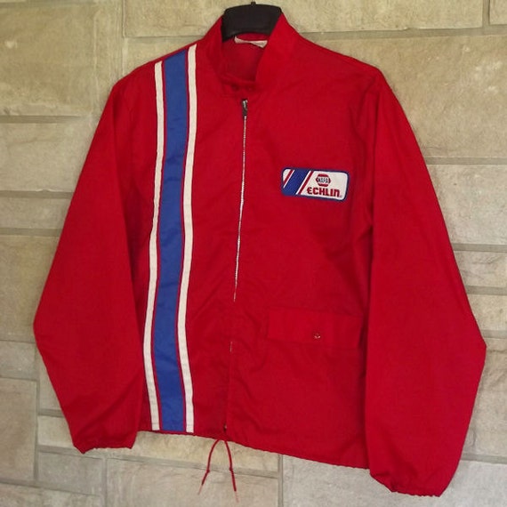 Vintage 70s Racing Jacket Stripe XL