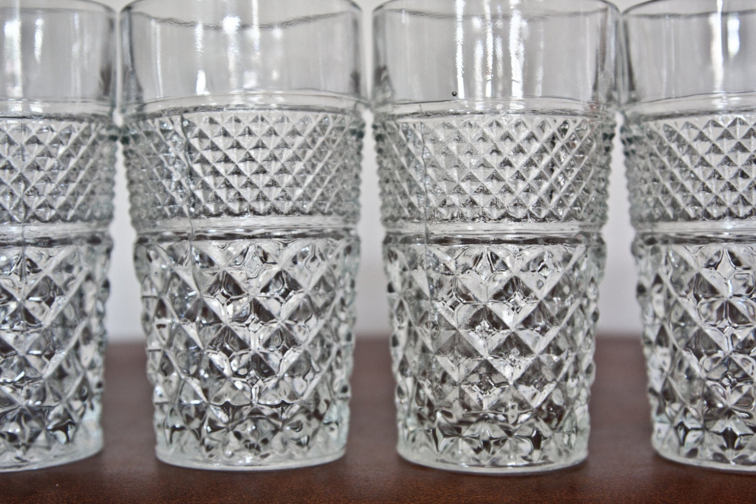 Set of Vintage Cut Glass Tumblers