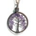 The Wisteria Tree of Life Necklace in Antique Copper and Amethyst Stone.