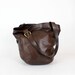 HOLD Coach brown leather bucket bag / HUGE 90s saddle leather hobo