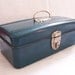 Vintage Teal Blue Metal Tackle Box - Industrial Chic - Union Steel Chest Corp.