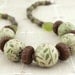 OOAK Green and Brown Woodland Necklace with Branches and Leaves - Nature Jewelry, Forest Jewelry