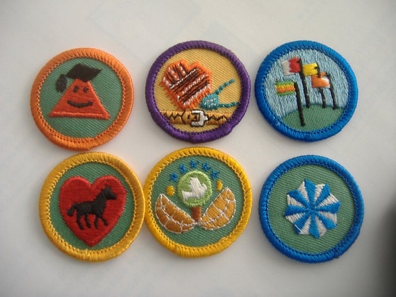 Vintage Girl Scout Merit Badges by RetroSpecial on Etsy