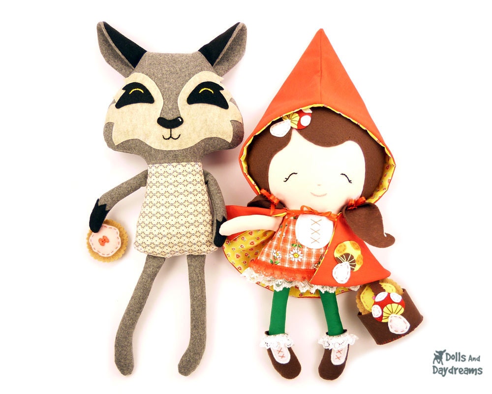 Little Red Riding Hood Doll Sewing Pattern PDF Reversible