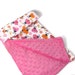 Car Seat Blanket, reversible, Flannel & Minky, Ladybugs