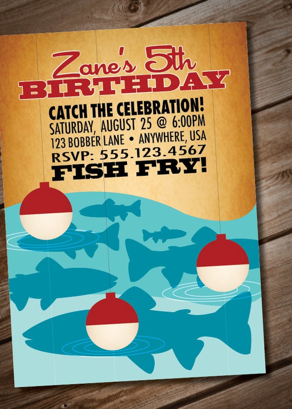 Fishing Birthday Party Invitations 8