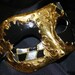 Black, Gold and Silver Harlequin Accent Mask