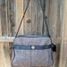 Vintage Jordache navy blue tweed duffle travel bag